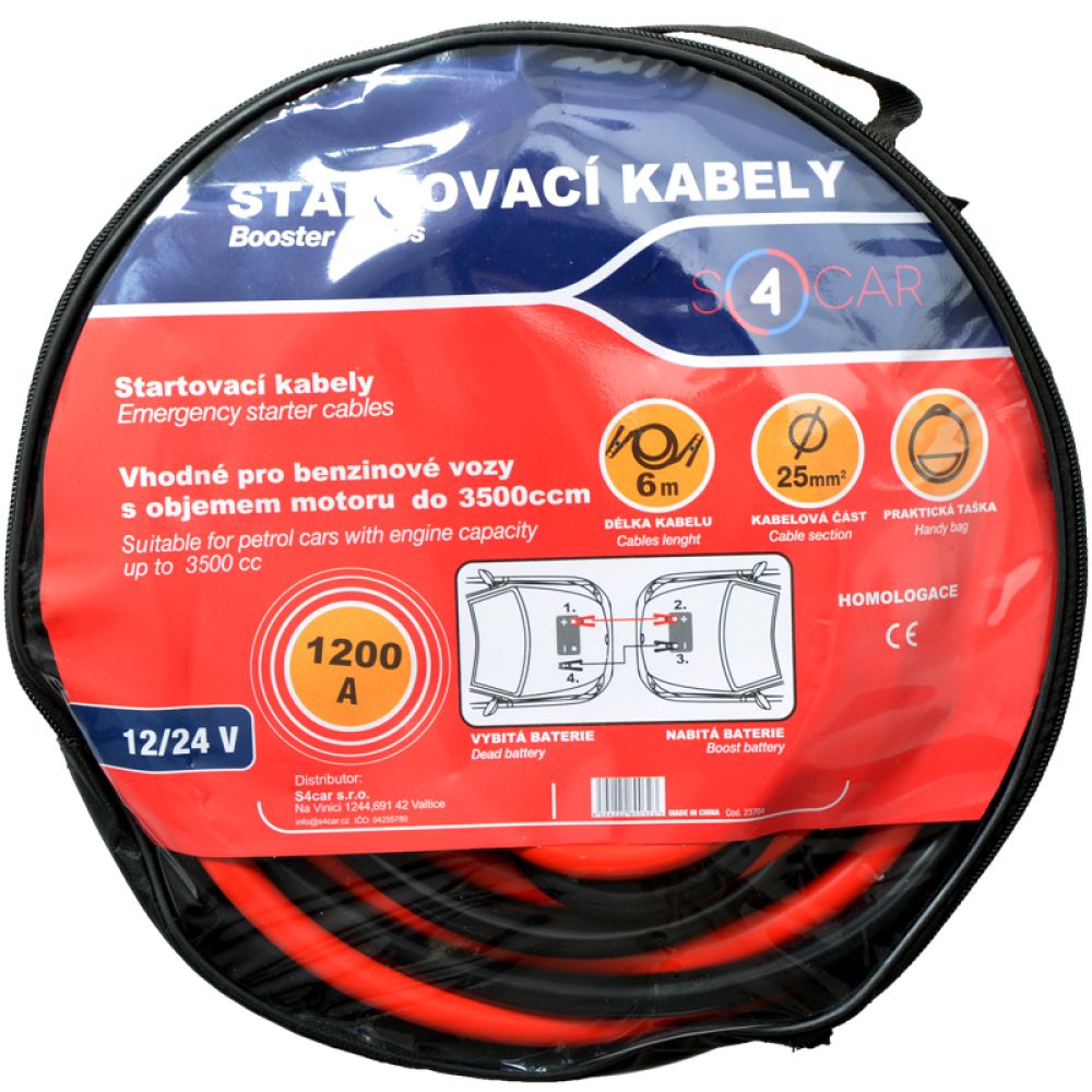 Startovací kabely 1200A, 6m