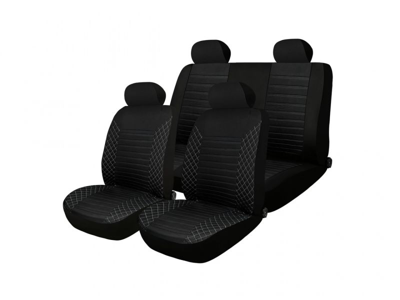 Univerzální autopotahy - šedá se vzorem