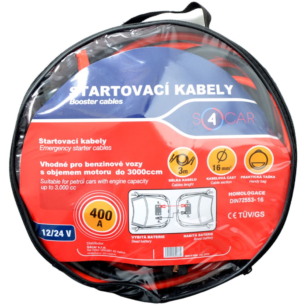 Startovací kabely 400A, 3m TÜV